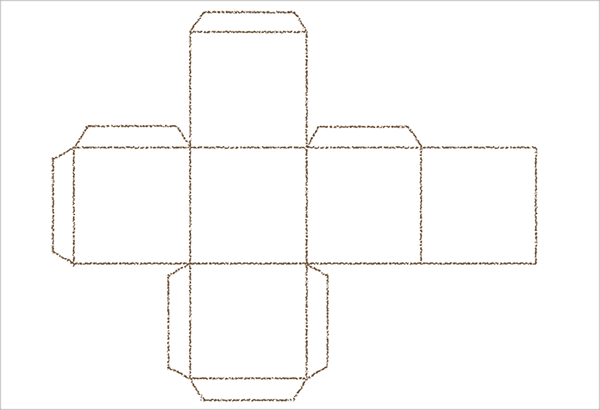 ベスト 箱 作り方 展開図 正方形 デザイン文具